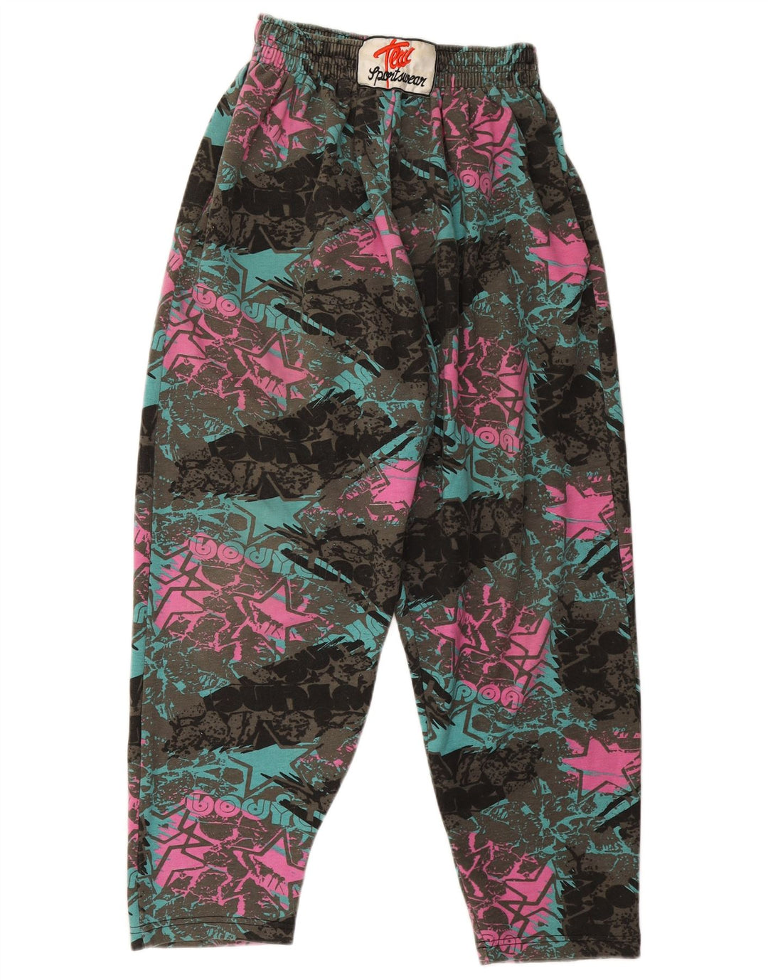 Винтажные женские спортивные брюки UK 16, большие разноцветные ретро