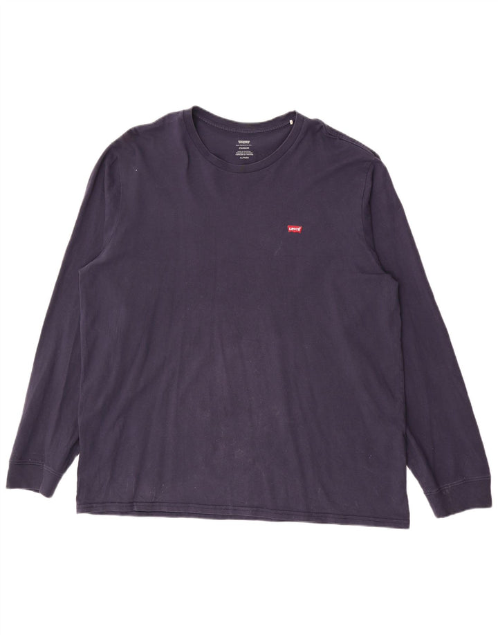 Мужской топ Levi's стандартной посадки с длинным рукавом XL, темно-синий, хлопок