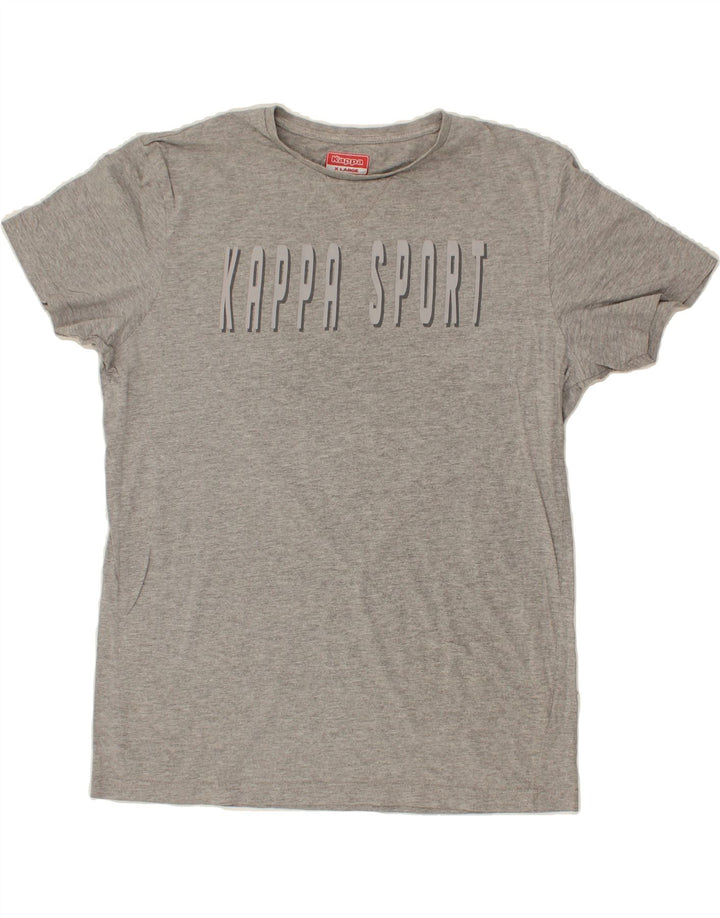 KAPPA Mens Graphic T-Shirt Top XL Grey Cotton Vintage Kappa and Second-Hand Kappa from Messina Hembry 