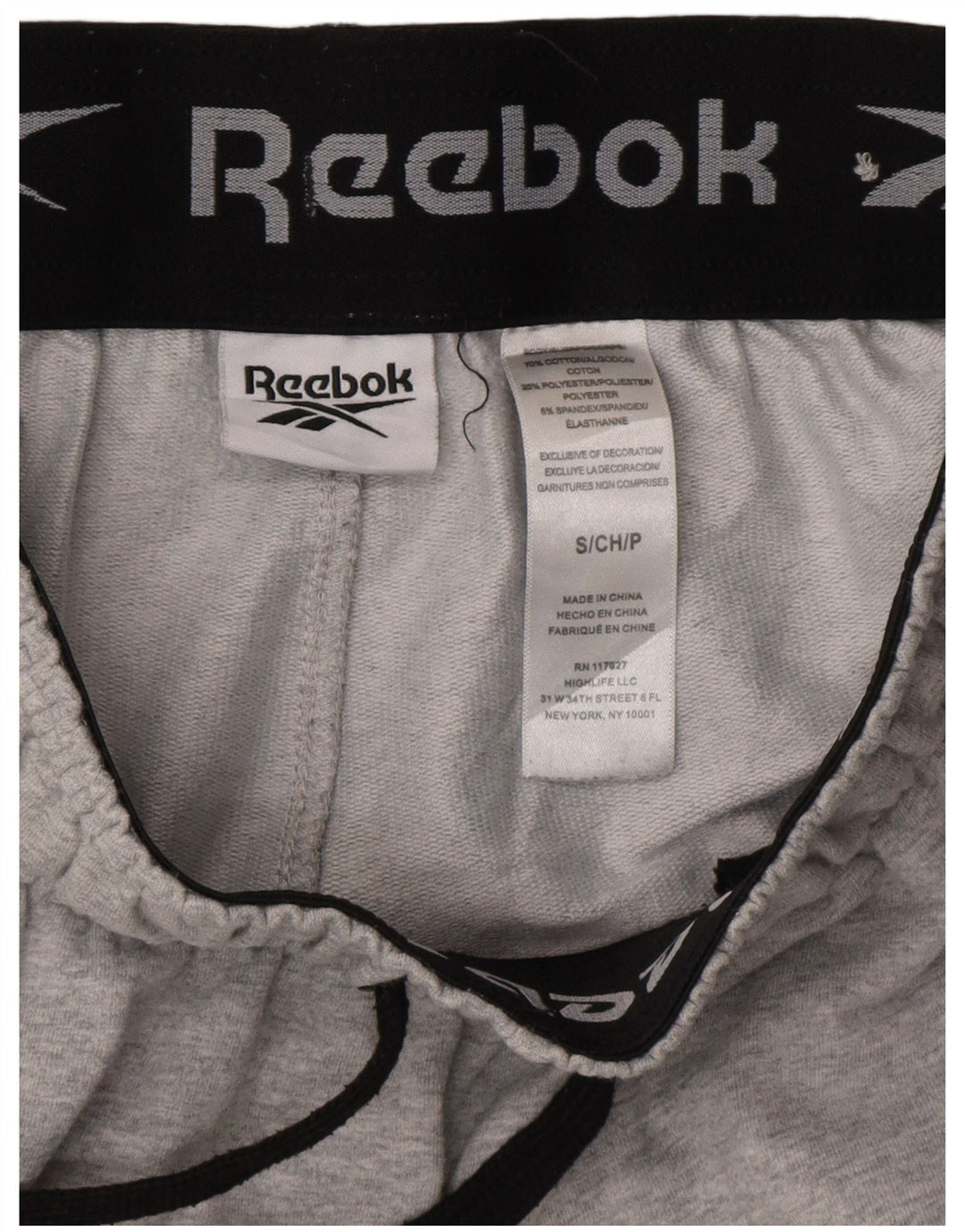 Мужские спортивные брюки Reebok, джоггеры, маленькие серые, хлопок
