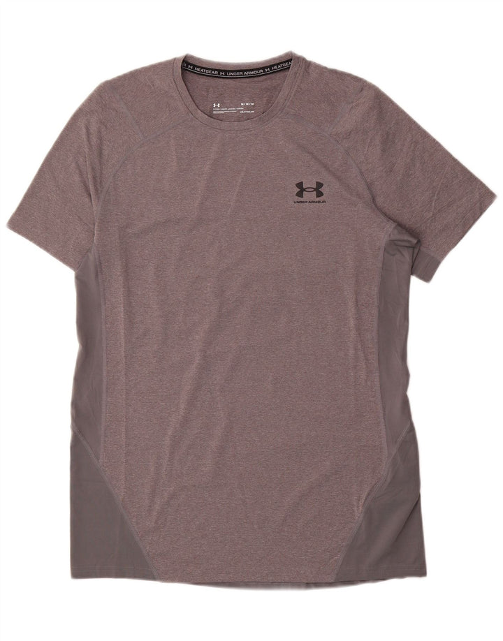 Мужская футболка Under Armour Heat Gear, верх из полиэстера среднего серого цвета с крапинками