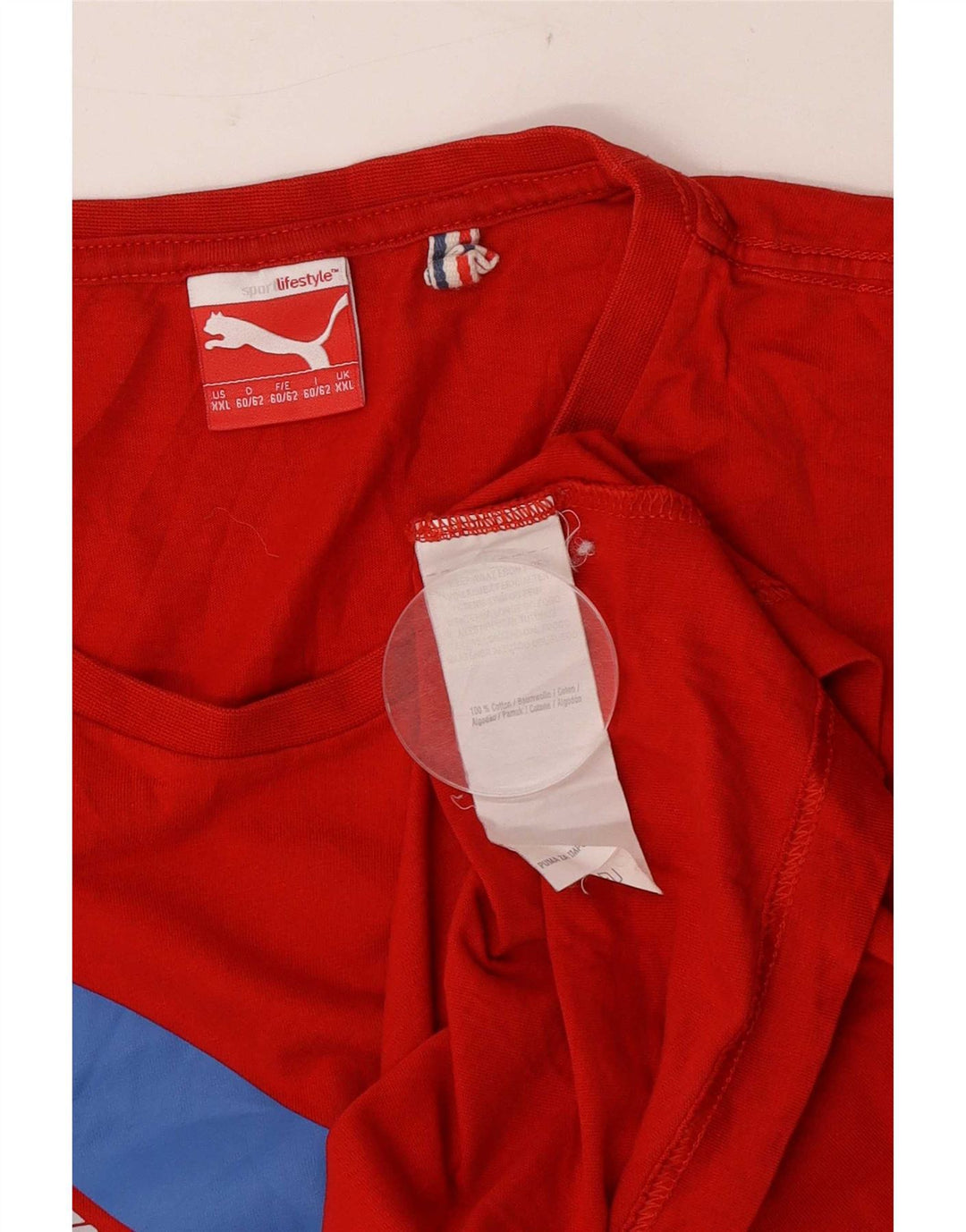 Мужская футболка с рисунком Puma 2XL, красный хлопок