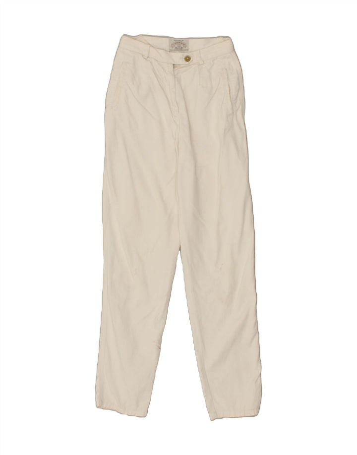 ARMANI JEANS Womens High Waist Casual Trousers UK 12 Medium W26 L30  White | Vintage Armani Jeans | Thrift | Second-Hand Armani Jeans | Used Clothing | Messina Hembry 