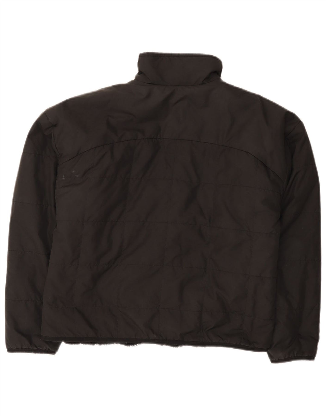 Двусторонняя стеганая куртка The North Face для девочек 11–12 лет, большая черная