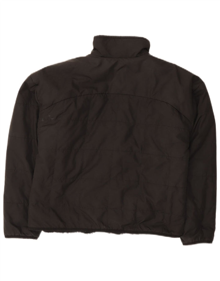 Двусторонняя стеганая куртка The North Face для девочек 11–12 лет, большая черная