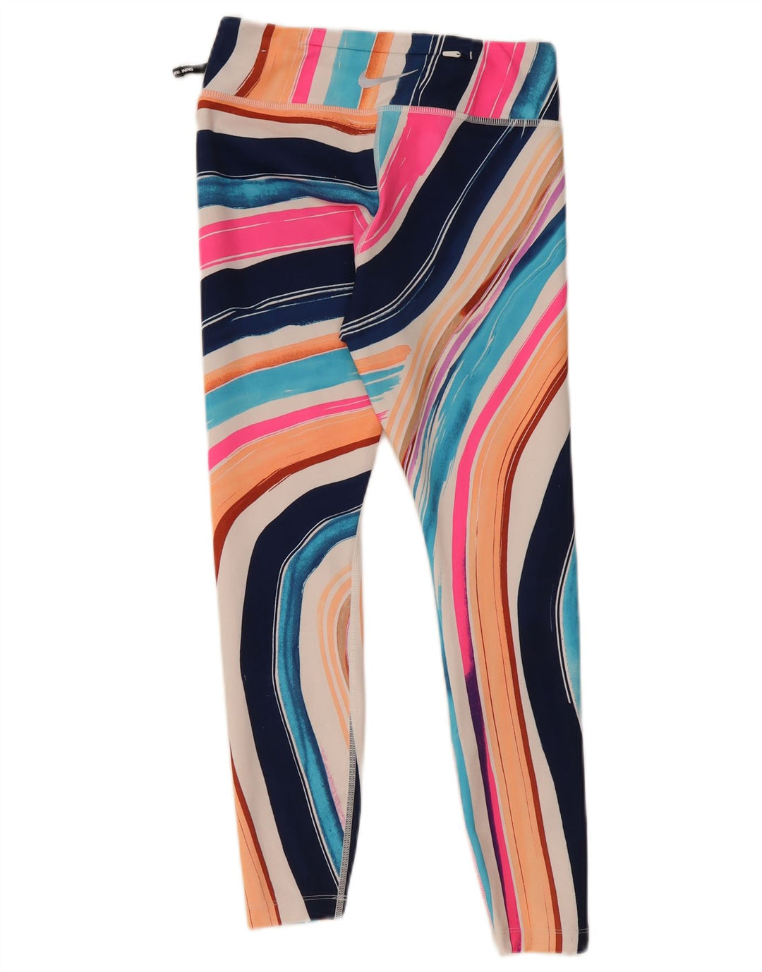 Женские леггинсы Nike Dri Fit UK 8, маленький полиэстер в разноцветную полоску
