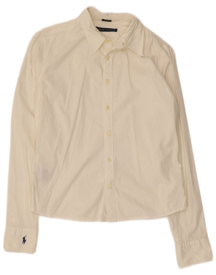 Женская узкая рубашка Ralph Lauren US 8 Medium Off White