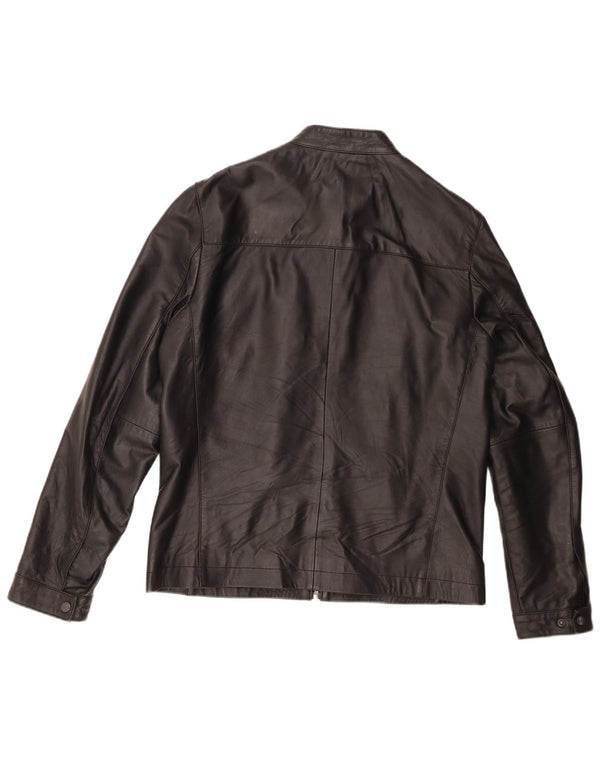 Мужская кожаная куртка Ted Baker, размер 4, большая черная кожа