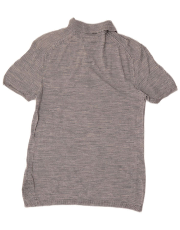 Мужской свитер-поло с короткими рукавами ALL SAINTS XS, синий в крапинку