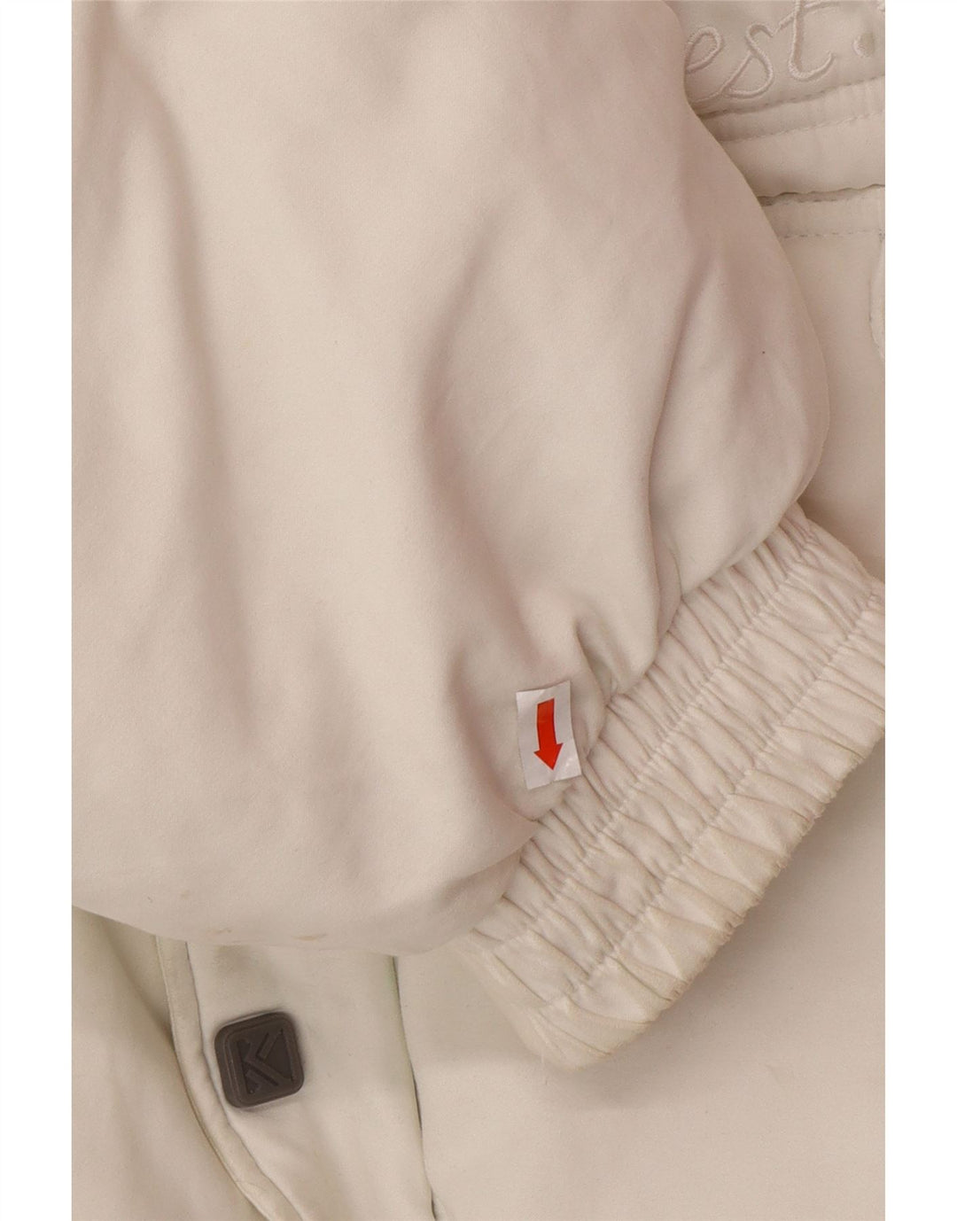 Мужская стеганая куртка с капюшоном и графическим рисунком KARL KANI UK 44 2XL, белый полиэстер