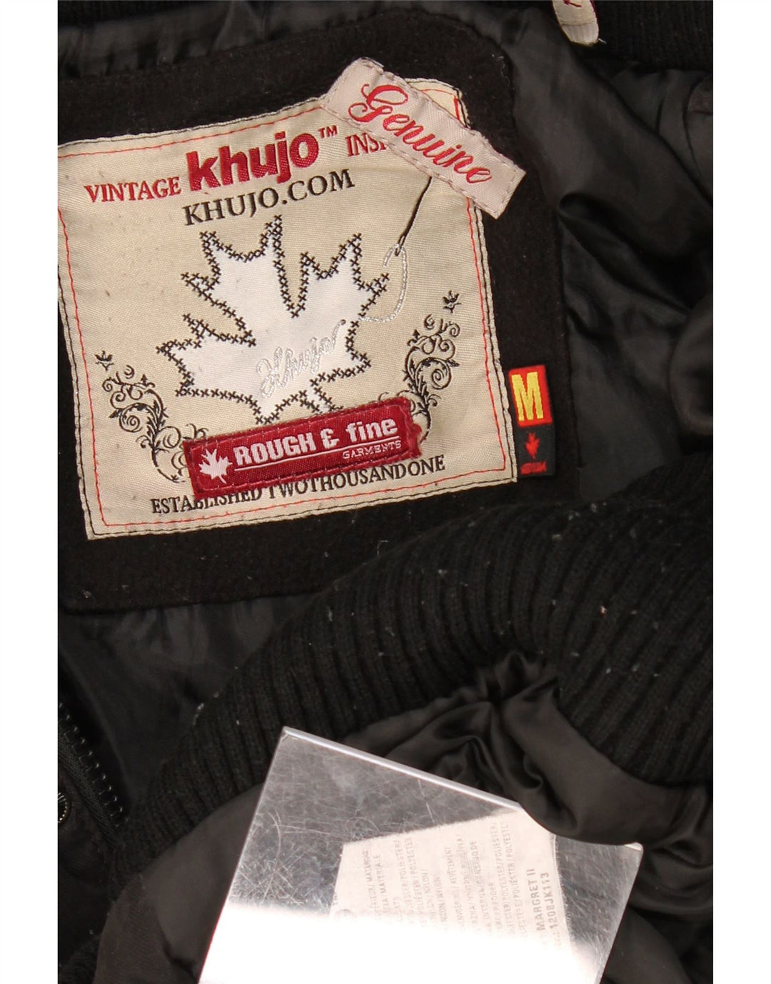 Мужская куртка KHUJO с капюшоном UK 38, средний черный полиэстер