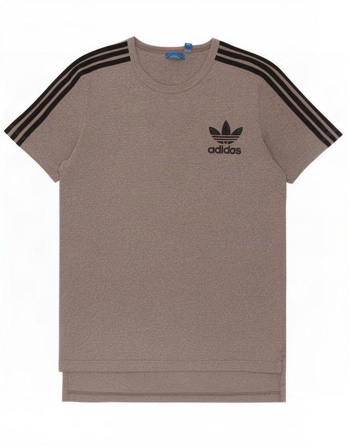 Мужская футболка Adidas Top среднего серого цвета из хлопка