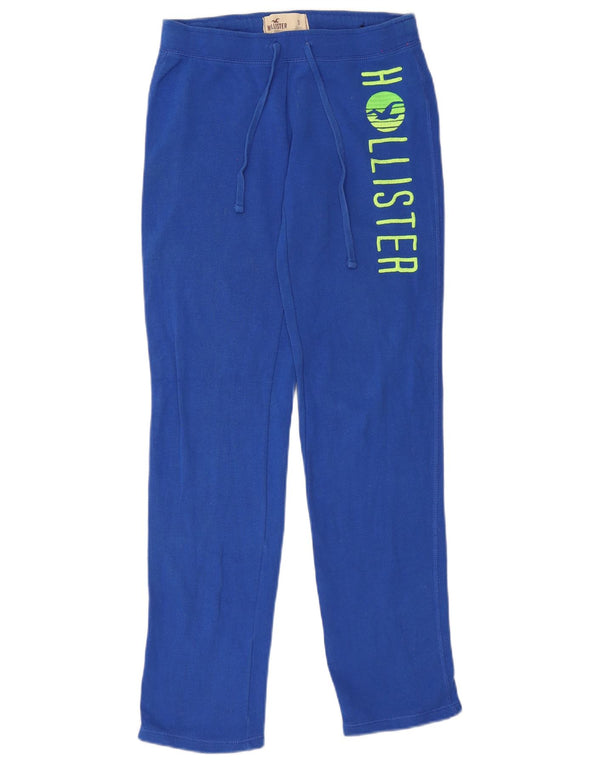 Женские спортивные брюки с графическим рисунком Hollister UK 10, маленькие синие, хлопок