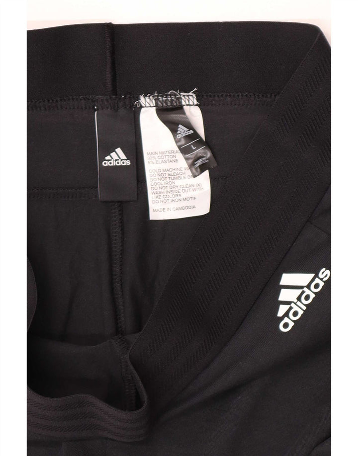 Женские леггинсы Adidas UK 14, большие черные хлопковые
