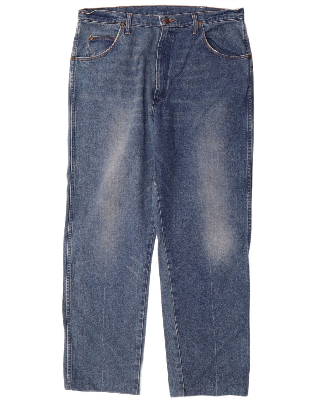 Мужские прямые джинсы Wrangler W38 L30 синие, хлопок