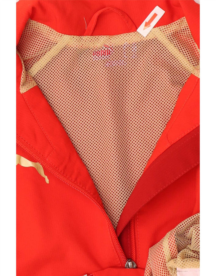 Спортивный костюм Puma для девочек, верхняя куртка 11–12 лет, красный полиэстер с цветными блоками