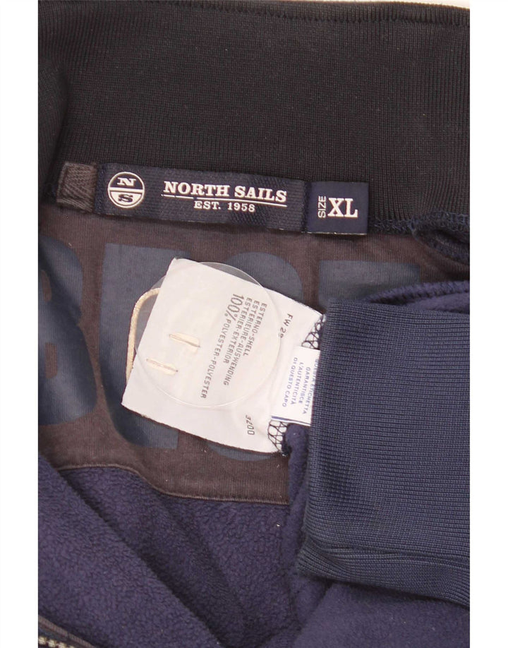 Мужская флисовая куртка North Sails с графическим рисунком UK 42 XL, темно-синий полиэстер