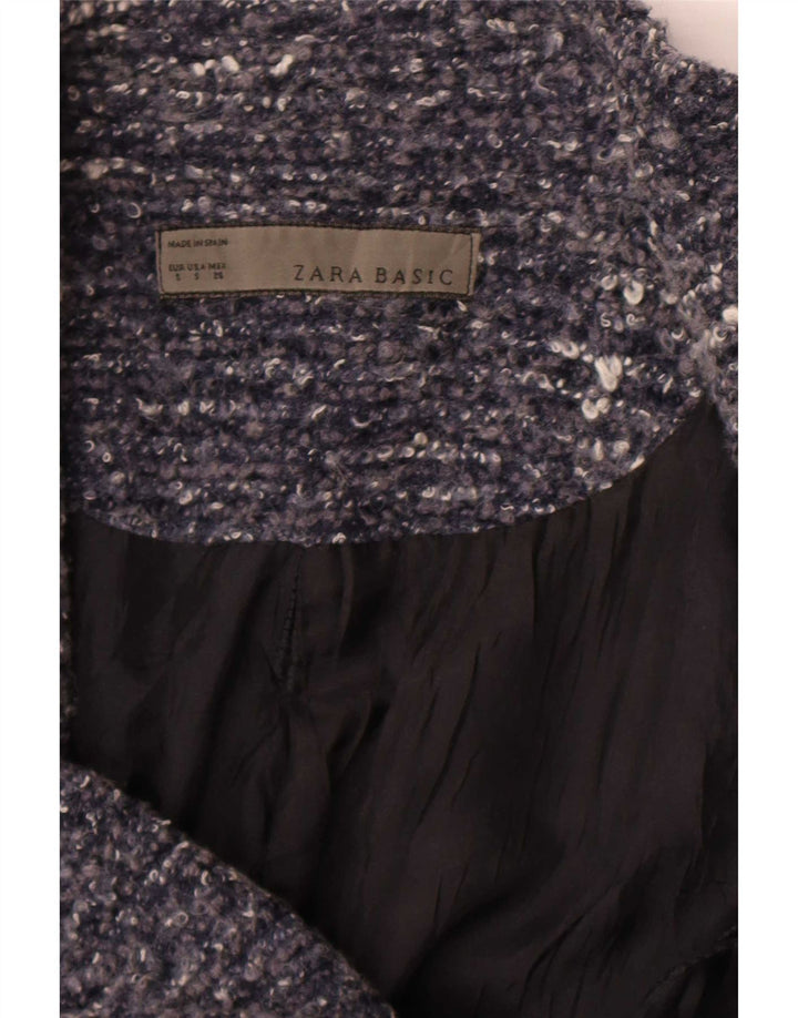 Женский пиджак Zara UK 8, маленький темно-синий в крапинку