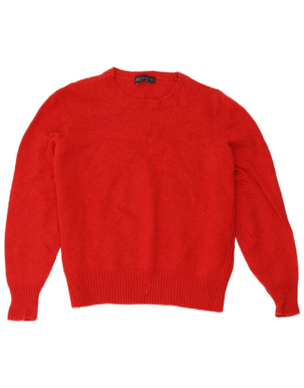Женский джемпер с вырезом «лодочка» Marks & Spencer, Великобритания, 18 XL, красный из овечьей шерсти