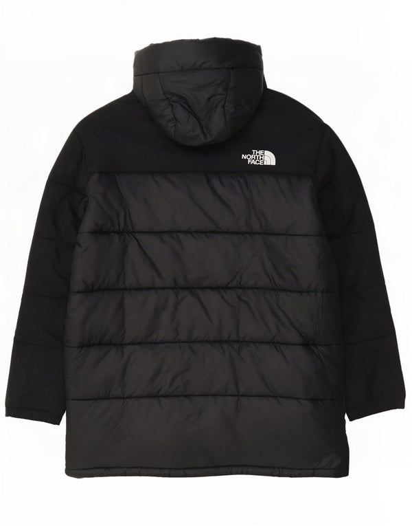 Мужская стеганая куртка с капюшоном The North Face UK 44 2XL, черный нейлон с цветными блоками