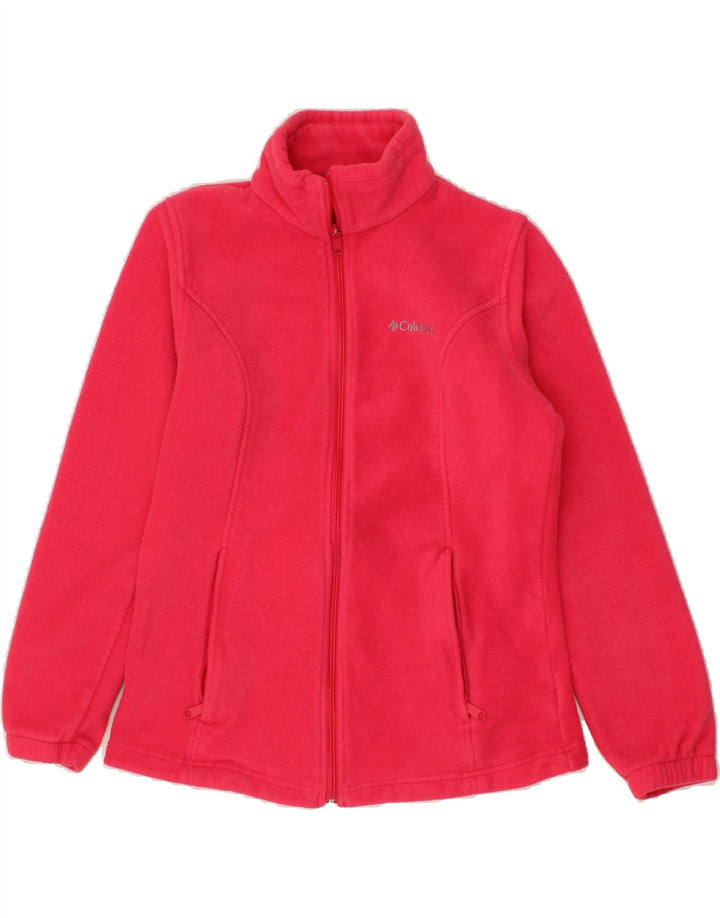 COLUMBIA Womens Fleece Jacket UK 16 Large Pink Polyester Vintage Columbia and Second-Hand Columbia from Messina Hembry 