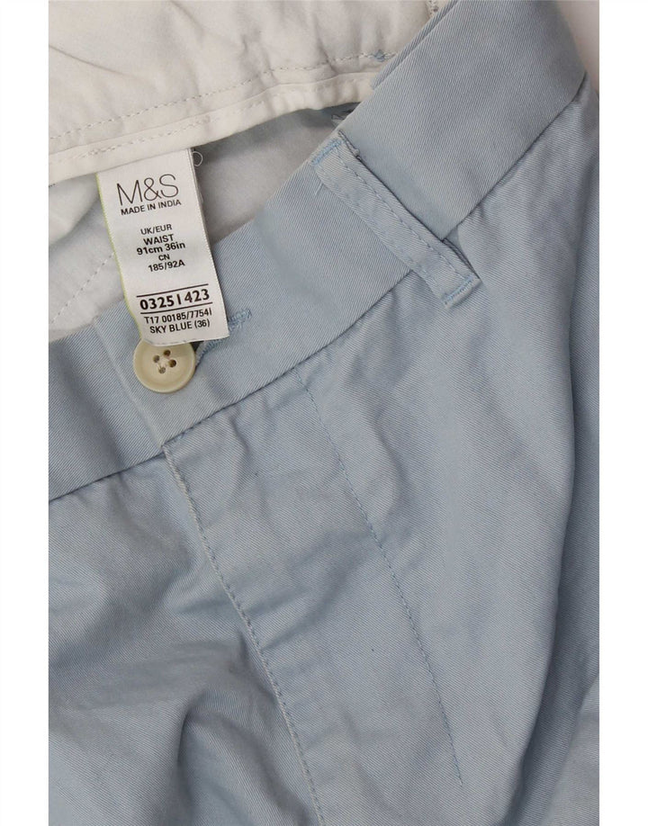 Мужские шорты чинос Marks & Spencer W36, большие синие, хлопок