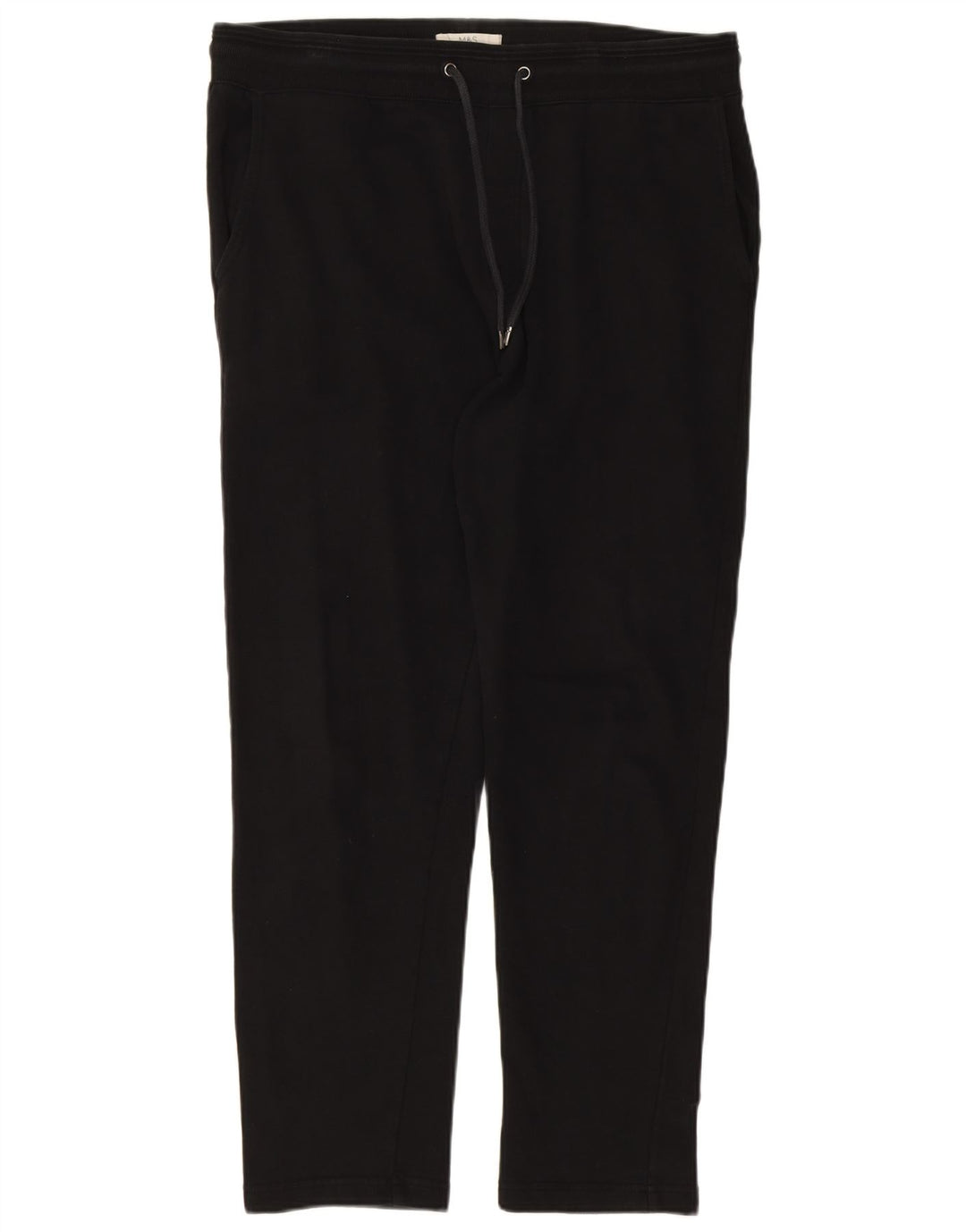 MARKS & SPENCER Womens Tracksuit Trousers UK 14 Large  Black Cotton