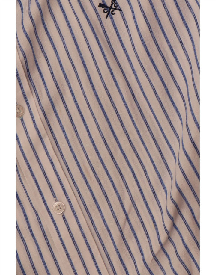 Crew Clothing Мужская приталенная рубашка 2XL из хлопка в белую полоску