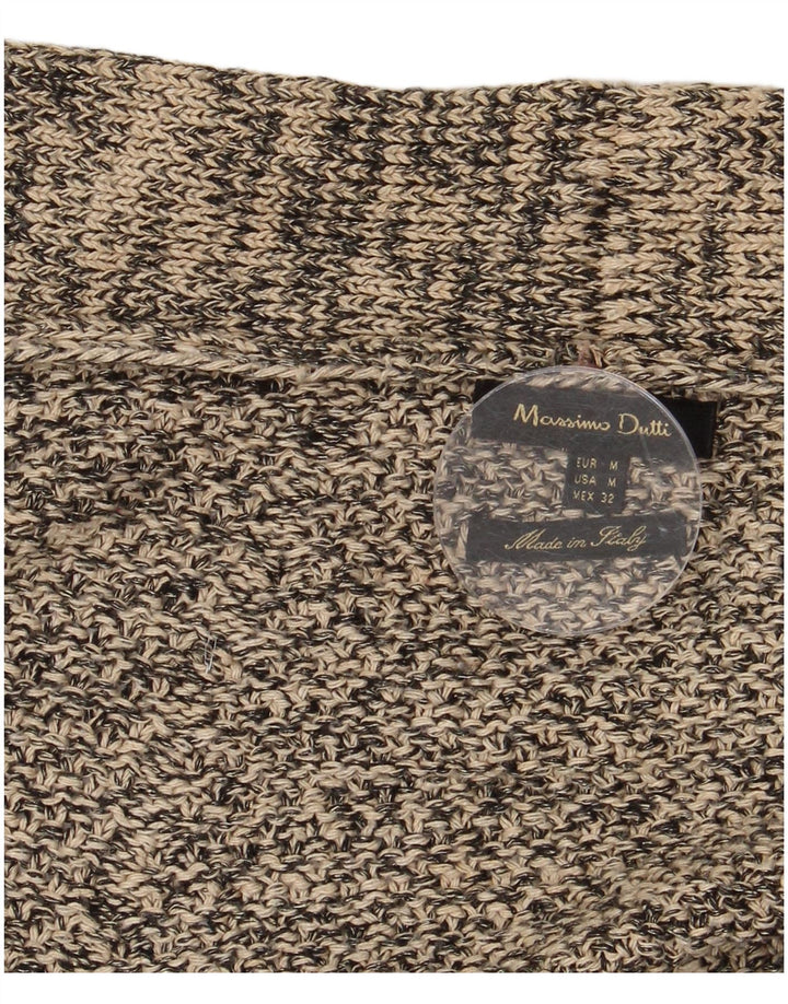 Женский джемпер-пончо Massimo Dutti UK 14, средний серый в крапинку