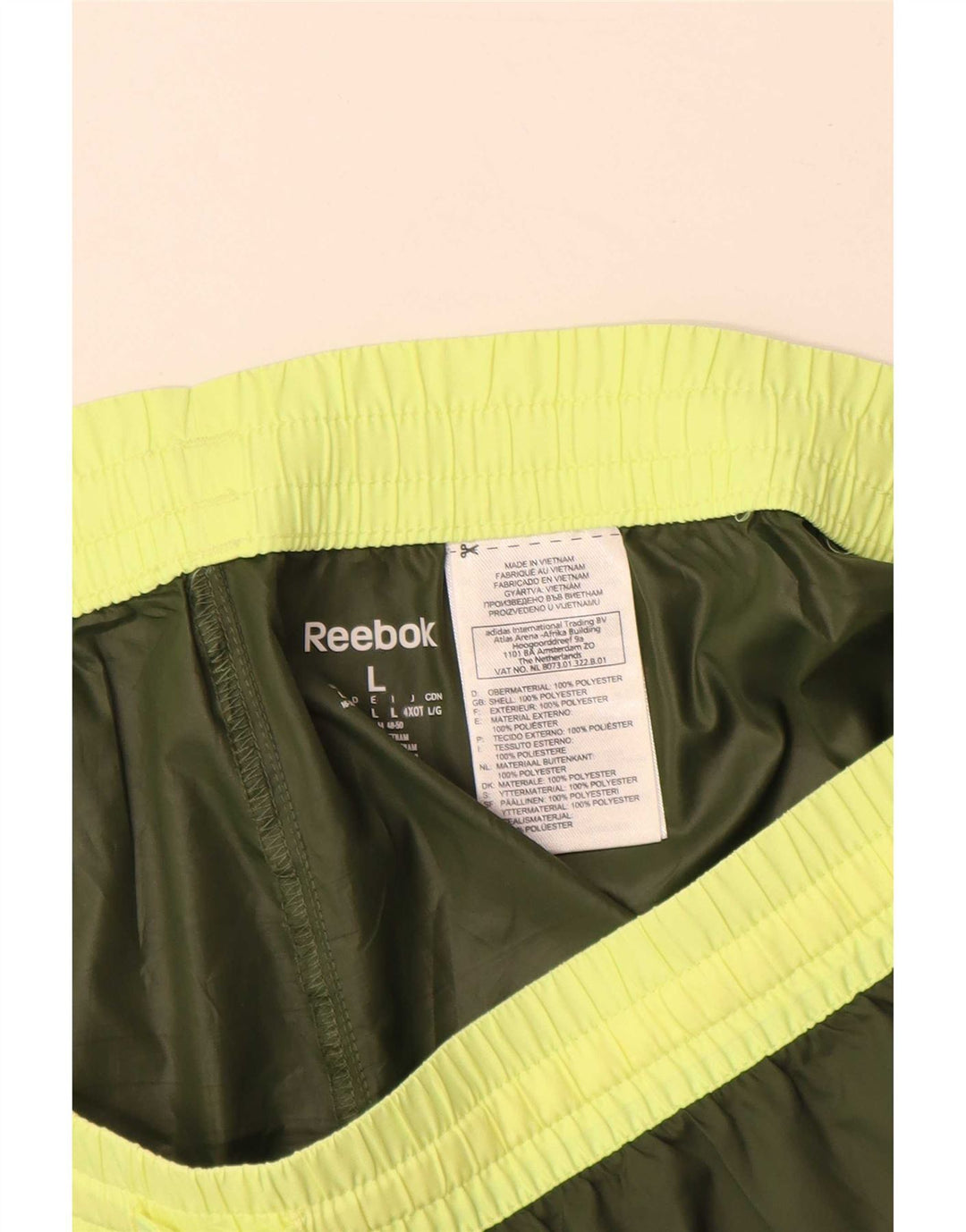 Женские спортивные шорты Reebok UK 16, большие размеры, цвет хаки, полиэстер
