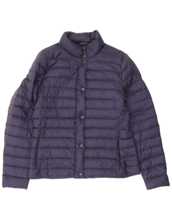 Женская стеганая куртка Tommy Hilfiger UK 16, большой темно-синий нейлон