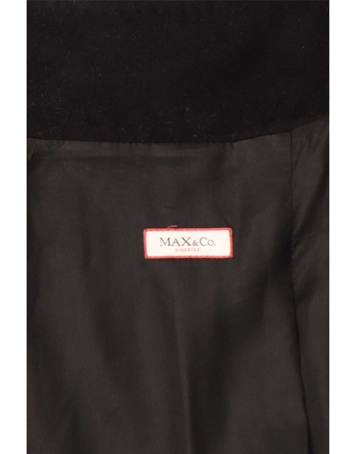 Женское пальто Max & Co. UK 6 XS, черное шерстяное