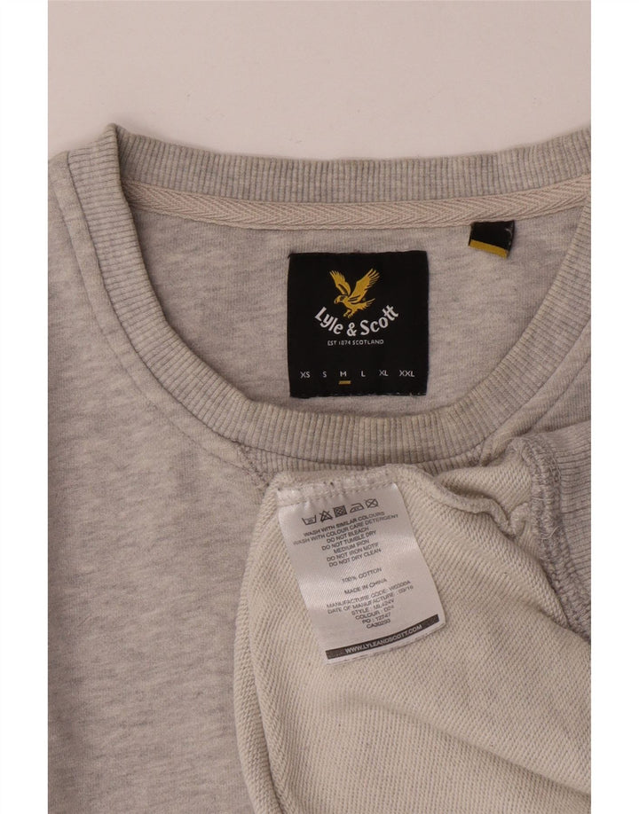 Мужской свитшот Lyle & Scott, хлопковый джемпер среднего серого цвета