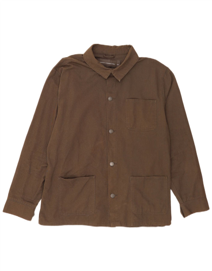 Мужская рубашка French Connection, 2XL, хлопок, хаки