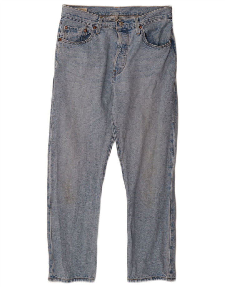Мужские прямые джинсы LEVI'S 501 W28 L26 синие, хлопок
