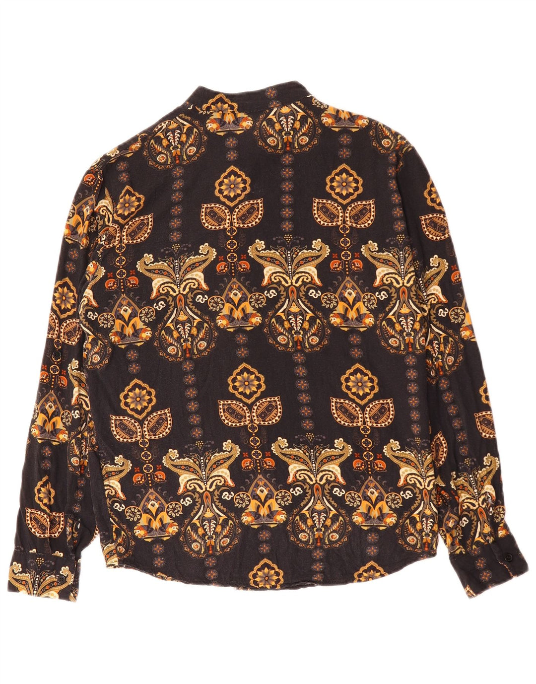 ADON Мужская рубашка маленькая черная с узором пейсли