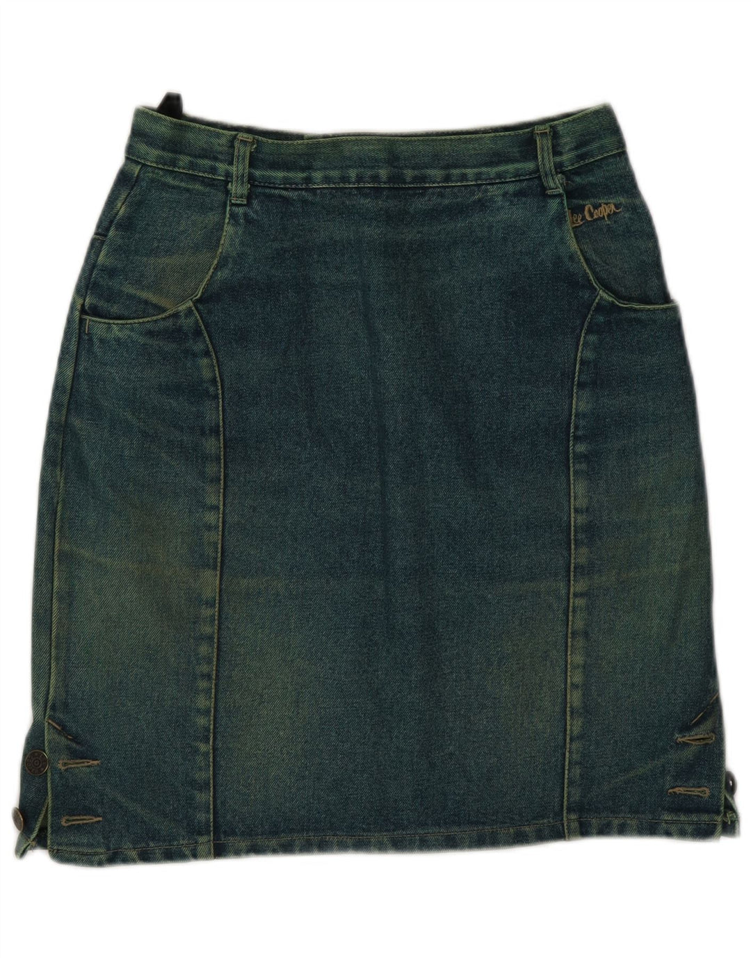 Lee Cooper Женская джинсовая юбка IT 42 Medium W26 Зеленый хлопок