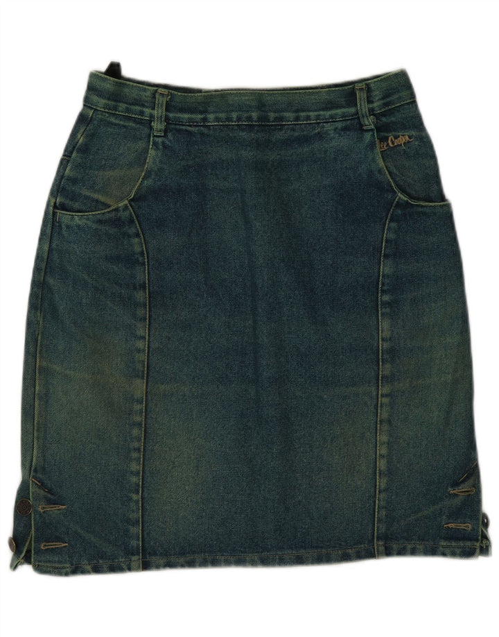 Lee Cooper Женская джинсовая юбка IT 42 Medium W26 Зеленый хлопок