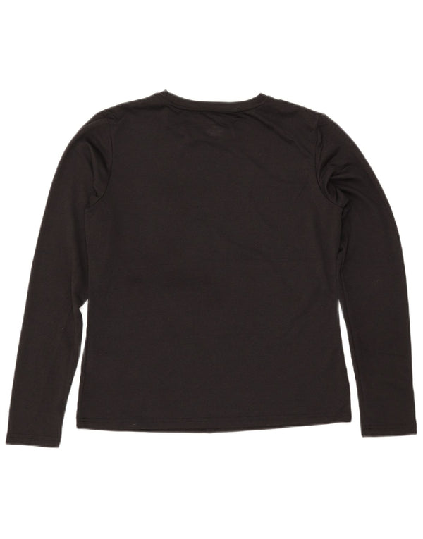 Женский топ NIKE Dri Fit с длинным рукавом, США 8/10, средний черный полиэстер