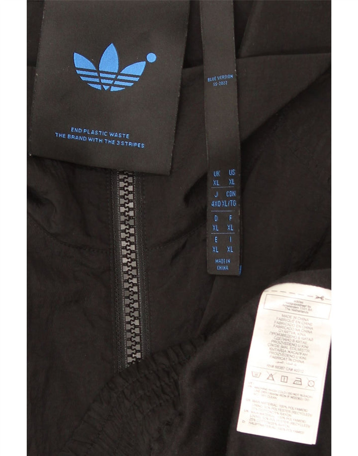 Мужская куртка-бомбер свободного покроя Adidas UK 42 XL, черный полиамид