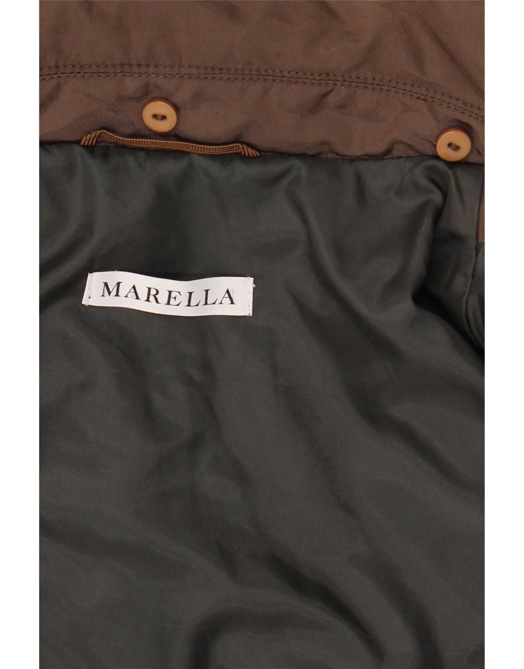Женская стеганая куртка Marella UK 14, большая, коричневая, полиамид