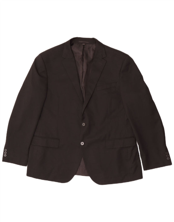 Мужской пиджак на двух пуговицах Marks & Spencer UK 46 XL, черный полиэстер