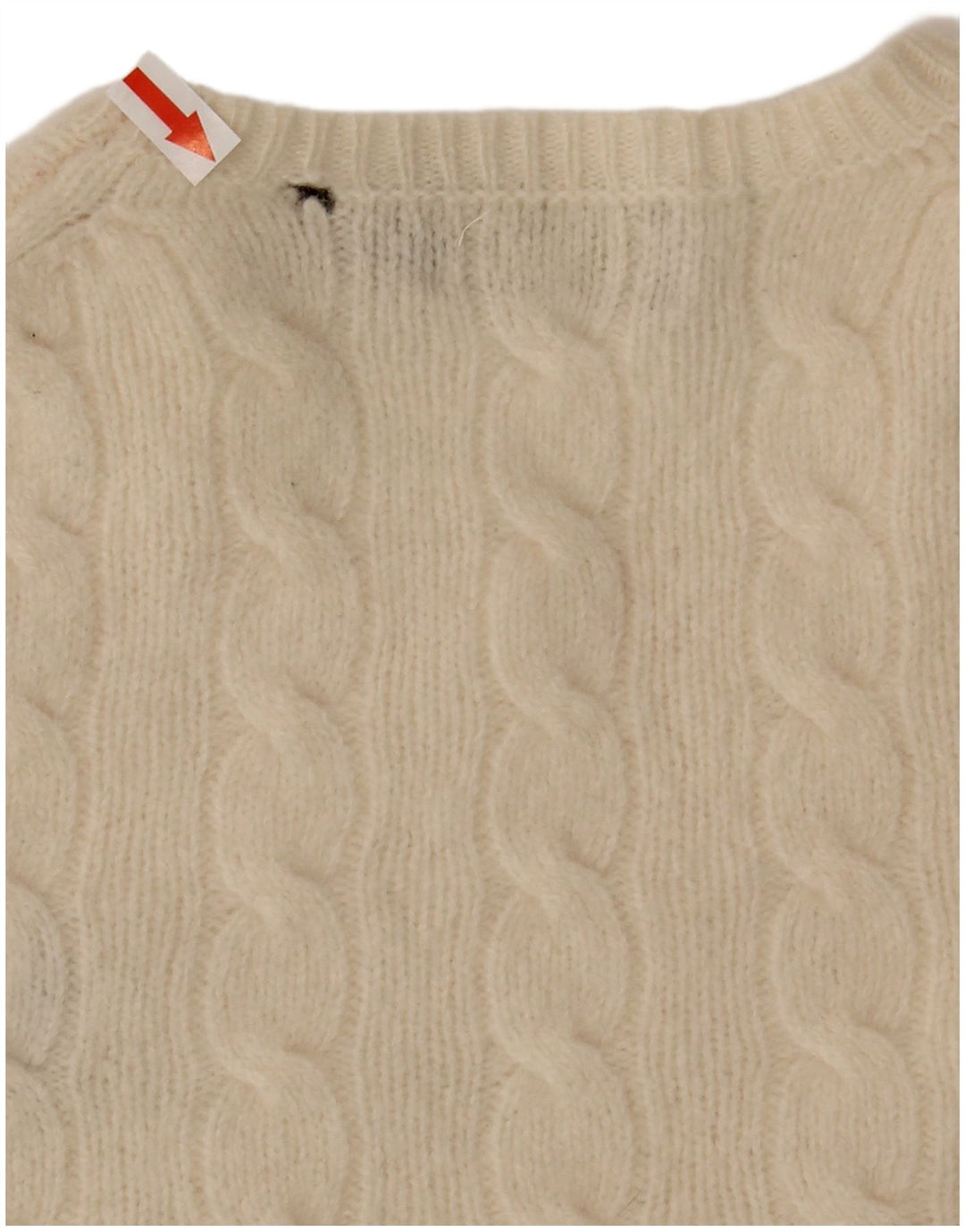 Женский джемпер с круглым вырезом Polo Ralph Lauren, Великобритания 12, средний, белый цвет