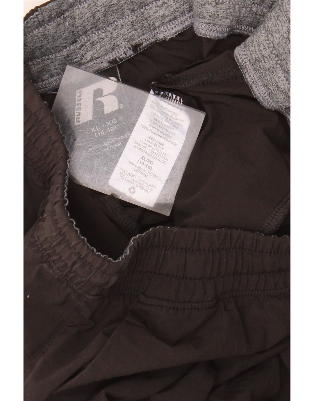 Спортивные брюки Russell Athletic для мальчиков 14–15 лет, черный полиэстер, размер XL