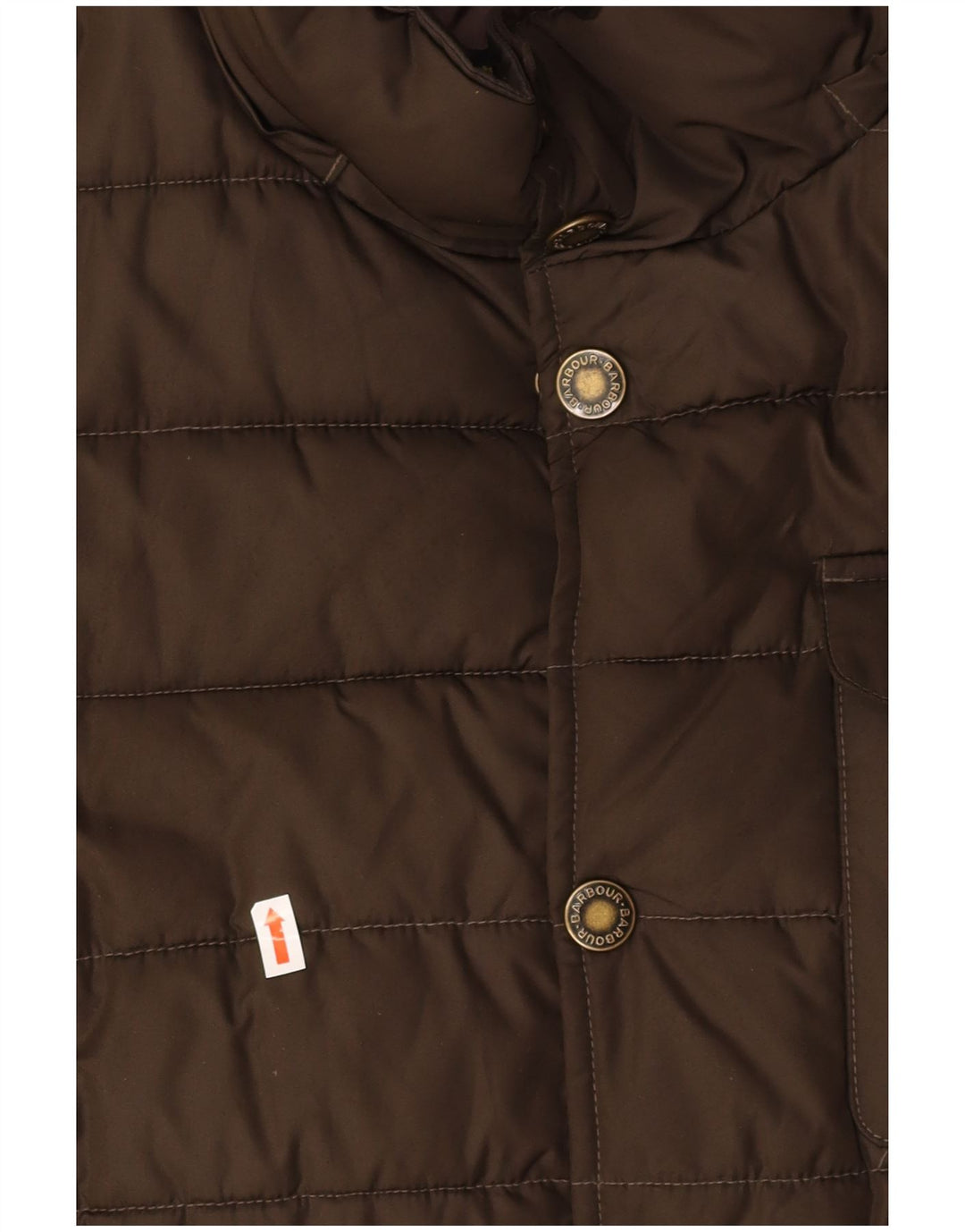 Мужская стеганая куртка BARBOUR UK 36 маленькая коричневая из полиэстера