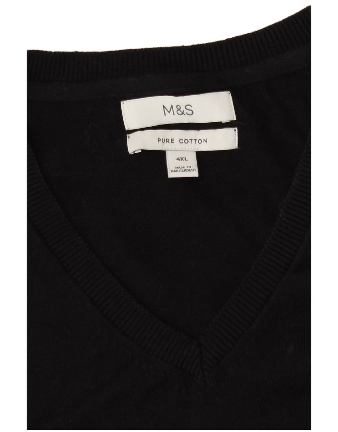 Мужская майка Marks & Spencer 4XL, черный хлопок