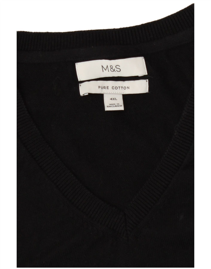 Мужская майка Marks & Spencer 4XL, черный хлопок