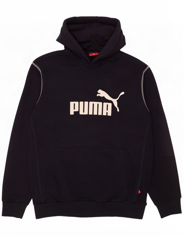 Puma Мужской джемпер с капюшоном с рисунком, маленький, темно-синий