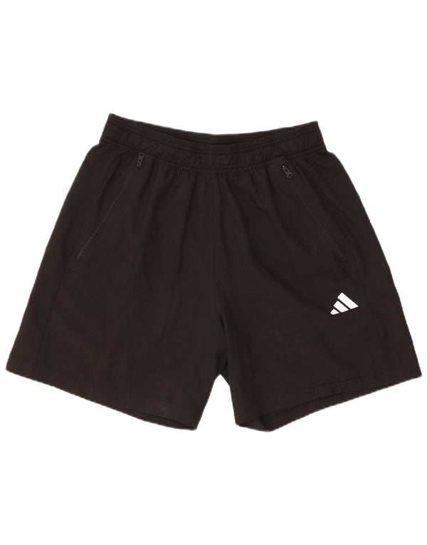 Женские спортивные шорты Adidas Regular Fit UK 14, средние черные спортивные шорты из полиэстера