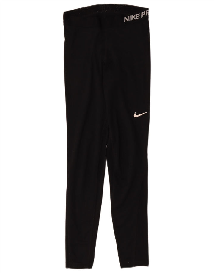 Женские леггинсы с рисунком Nike Dri Fit UK 8, маленькие черные